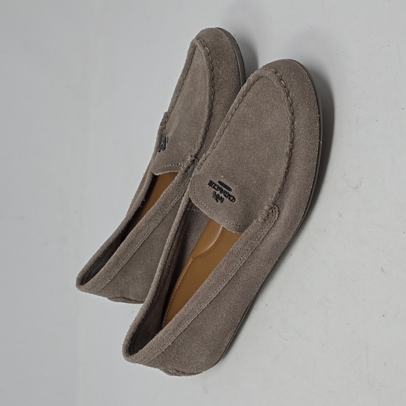 Coach Mary Lock Up Suede Leather Taupe Color Loafers Drivers Women's Size 9.5 - Picture 3 of 6